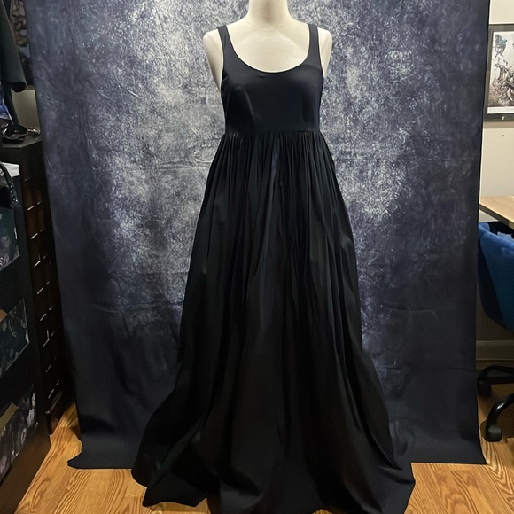 Tibi Dresses & Skirts - Dramatic Tibi black cotton maxi empire waist dress scoop neck goth regency